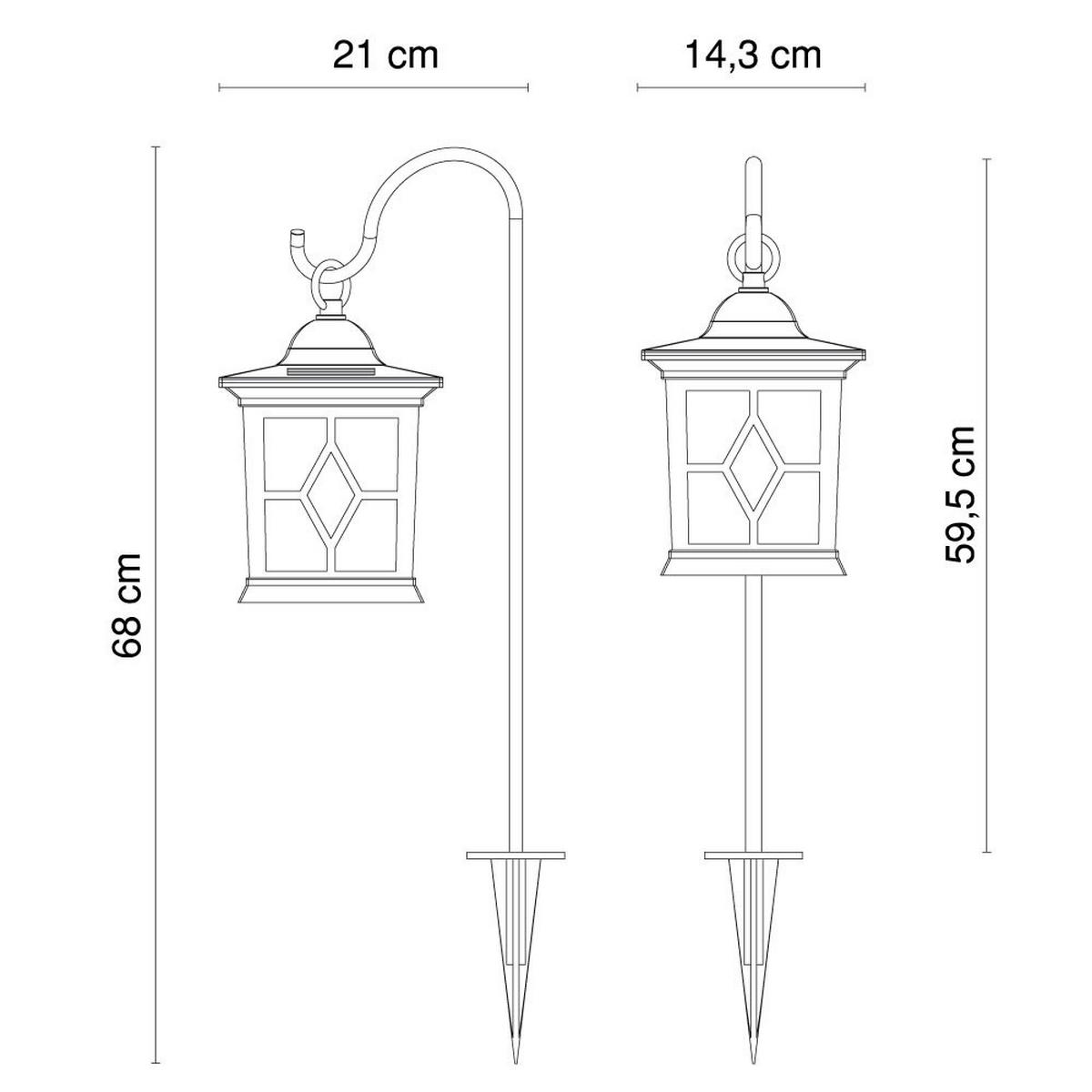 LED AUSSENLEUCHTE Solarmetall Weiß - Weiß, Metall (21/14.3/31cm) - Globo Lighting
