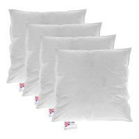 FÜLLKISSEN 4er-Set – 45/ 45 cm, Gänsefedern & Daunen - Weiß, Textil (45/45cm) - Homescapes