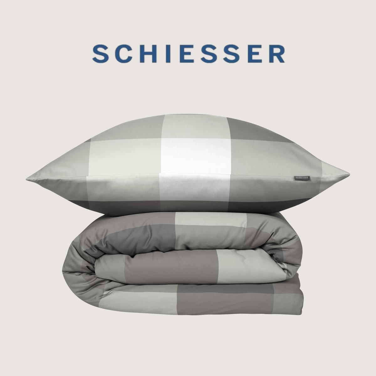BETTWÄSCHESET Travis - Renforcé - 2-teilig - 155 x 220 cm - Mint - Mintgrün, Textil (155/220cm) - SCHIESSER
