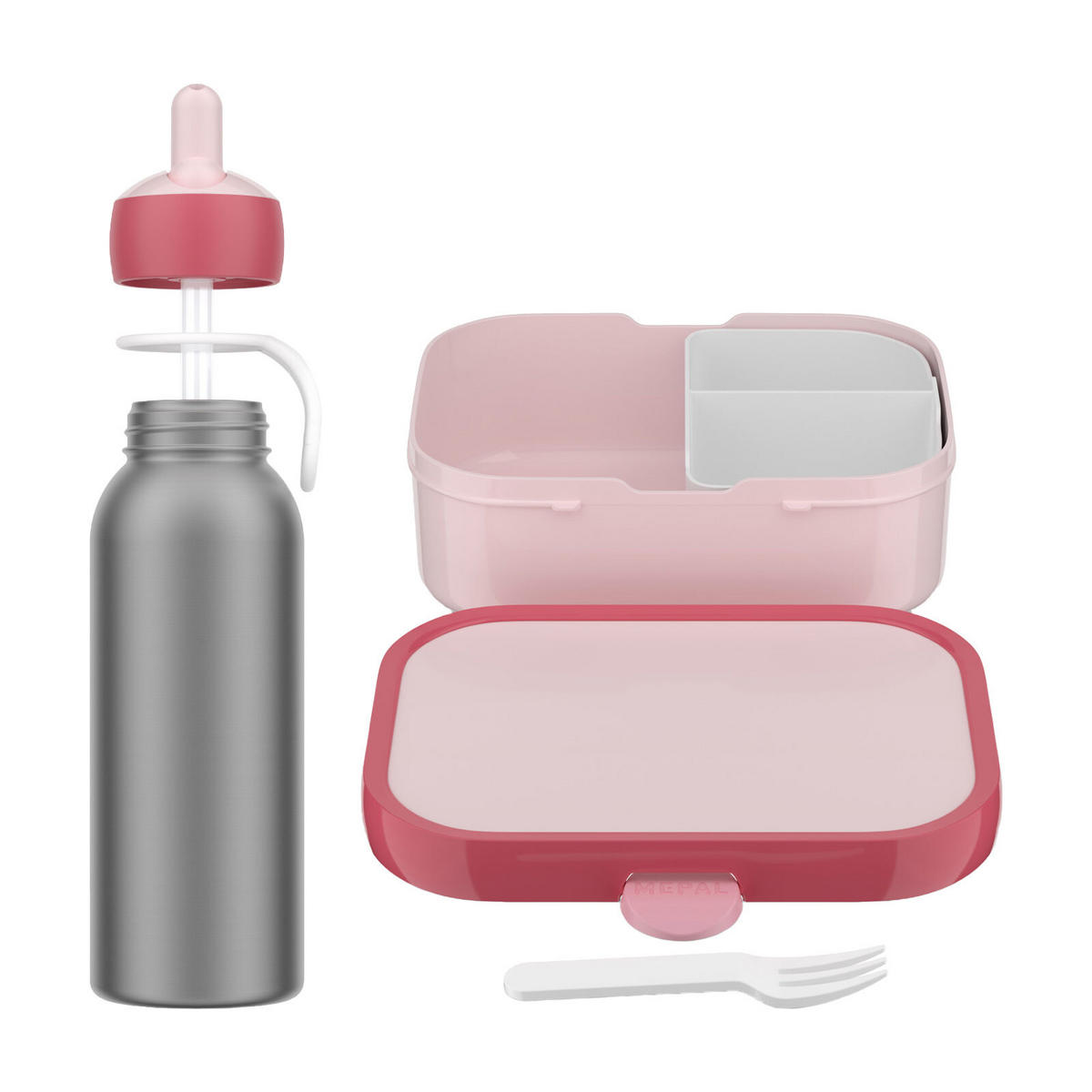 LUNCHSET MIT THERMOFLASCHE Campus Cool Pink 2er Set - Pink, Kunststoff (1/1/1cm) - Mepal