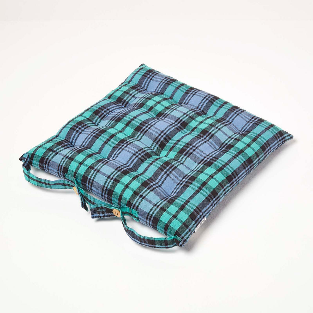 STUHLKISSEN Blackwatch Schottenkaro 40/40/5 cm - Blau, Textil (40/40/5cm) - Homescapes