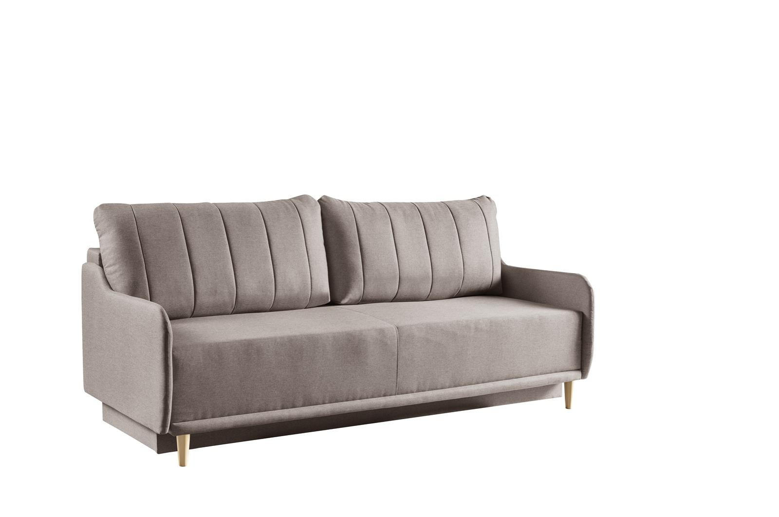 SCHLAFSCHLAFSOFA Moris, Braun - Braun, Textil (217/88/99cm) - Bettso