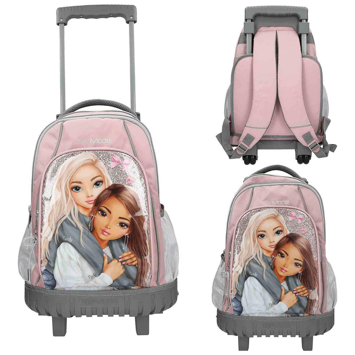 SCHULRUCKSACK TROLLEY MY BFF TOPModel grau-rosa 25 x 34 x 52 cm - Rosa/Grau, Textil (34/23cm) - Depesche Germany