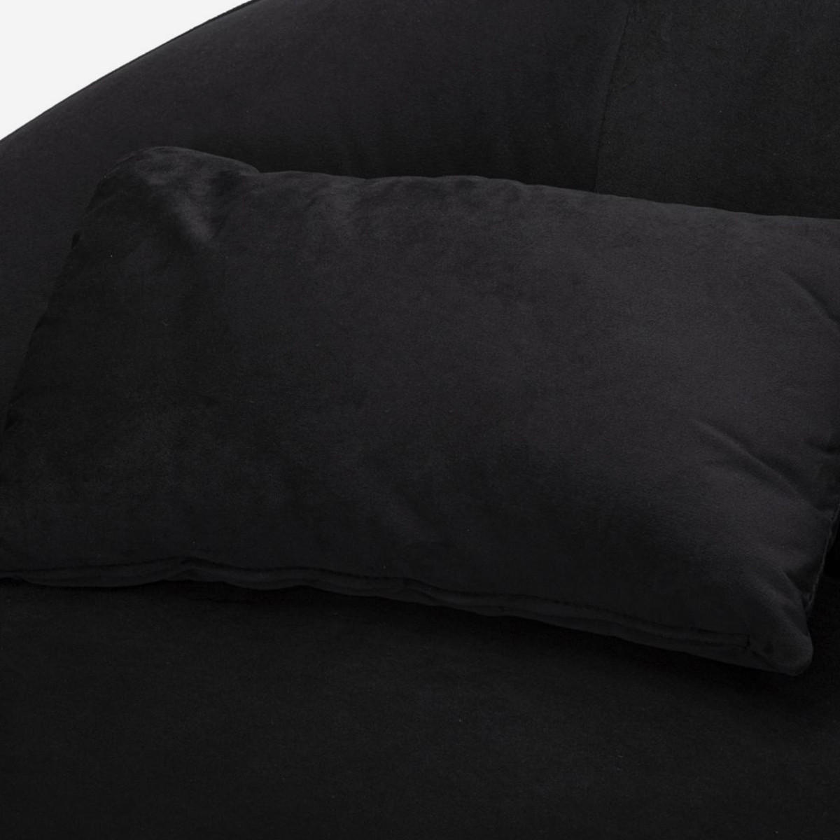2-SITZER Sofa gepolstert Oslo - Schwarz - Schwarz, Holz/Kunststoff (148/68/84cm) - Pasmara