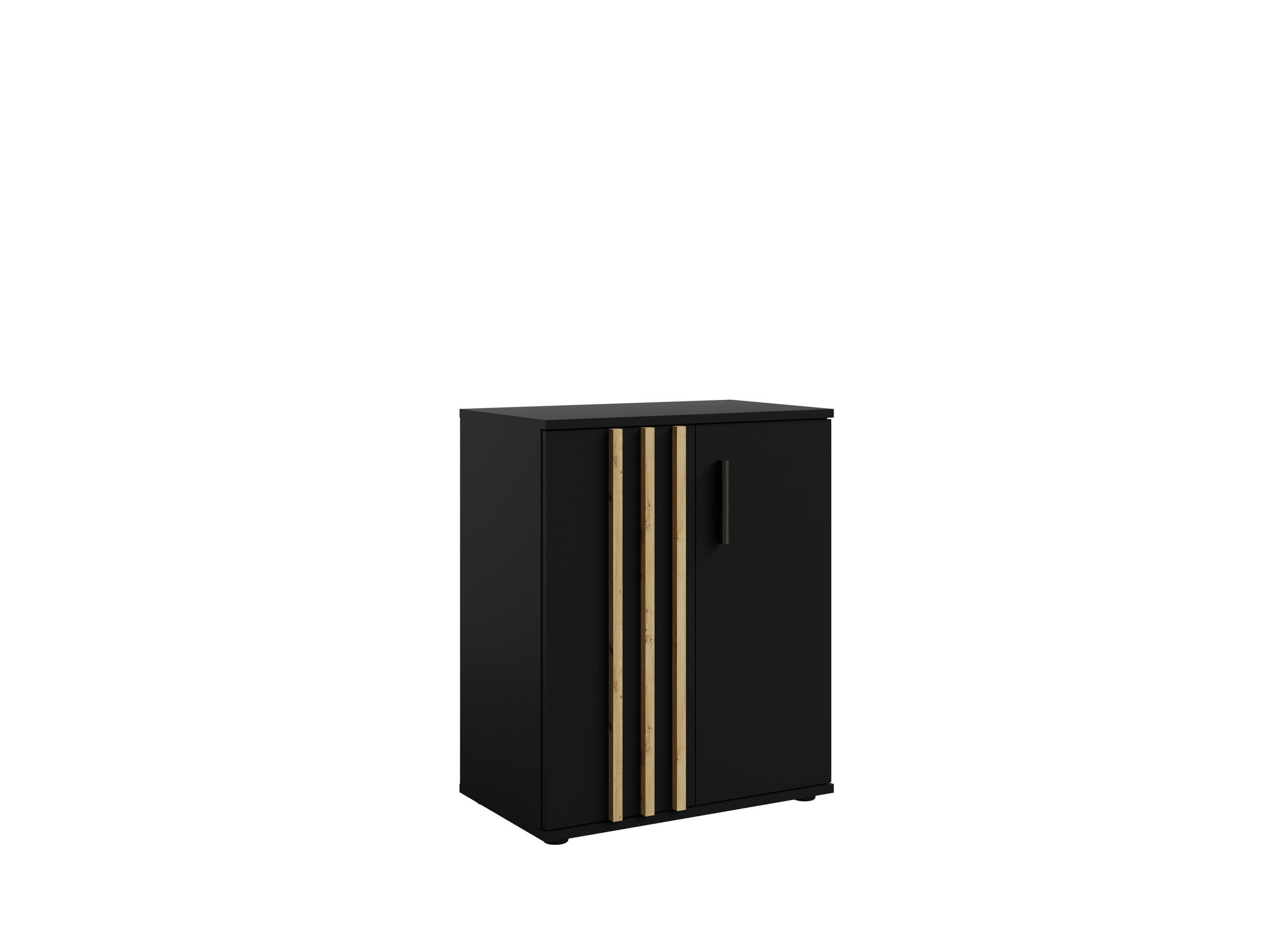 KOMMODE Schwarz 60/73/35 - Schwarz, Holzwerkstoff (60/73/35cm) - RAUMHIRSCH FURNITURE