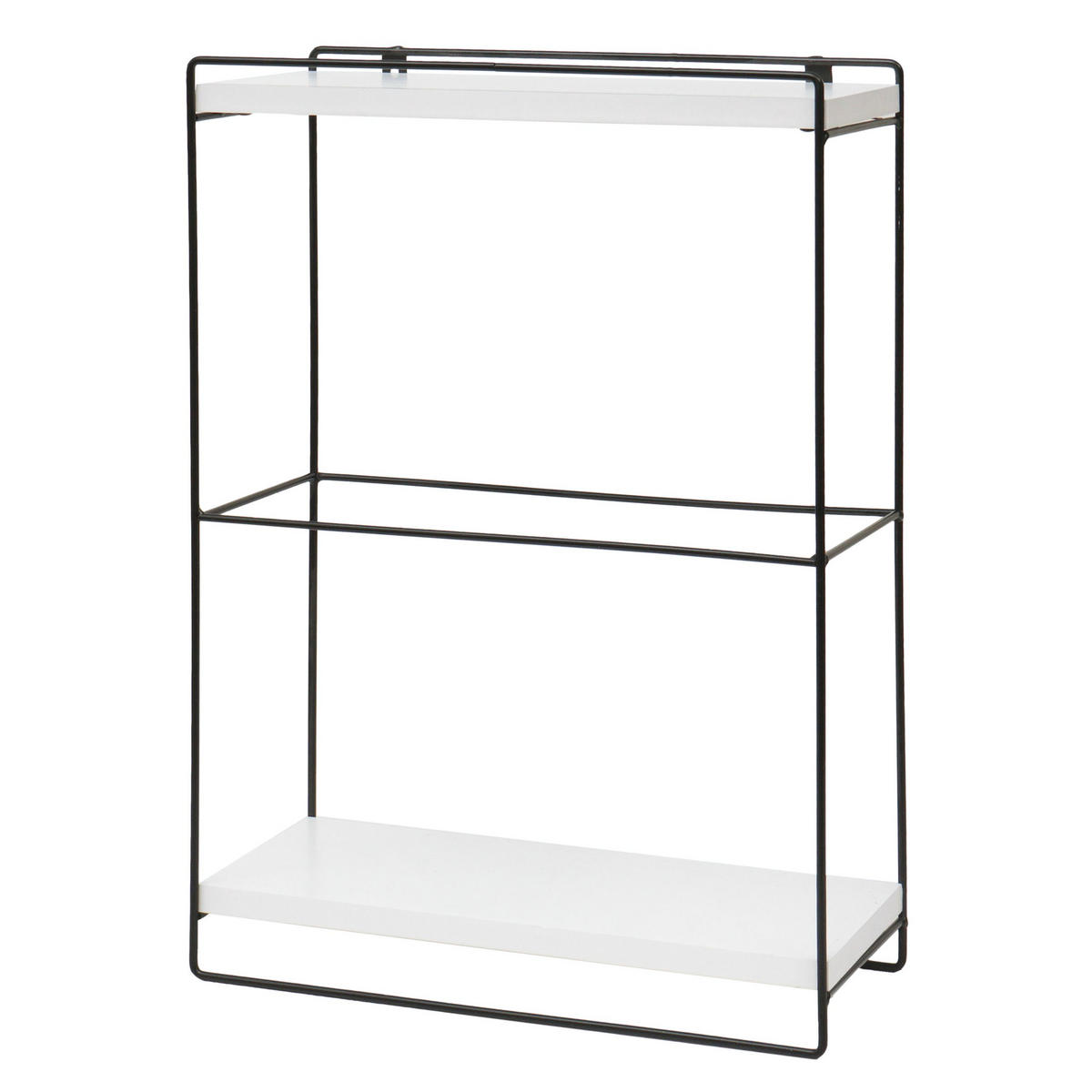 STENSKA POLICA Bela - bela, les (35/50/17cm) - MCW