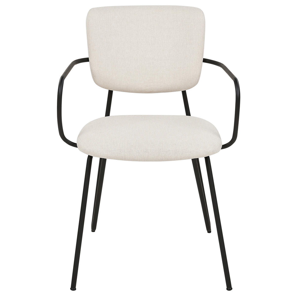 JÍDELNÍ ŽIDLE sada 2 ks čalounění Bílá Elko - bílá, kov/textil (53/80/54cm) - Beliani