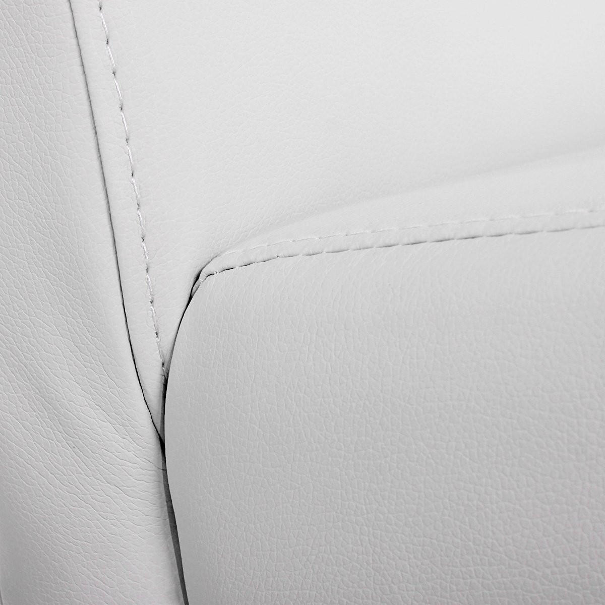 ESSZIMMERSTUHL 4er-Set klassisch und zeitlos 90x43x56cm Sitzhöhe 45cm Kunstleder helle Beine Weiß matt - Weiß, Kunststoff (43/90/56cm) - CHEFGASTRO