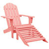 ADIRONDACK-GARTENSTUHL mit Fußteil Massivholz Tanne Rosa - Pink, Holz (70/88.5/70cm) - furnicato