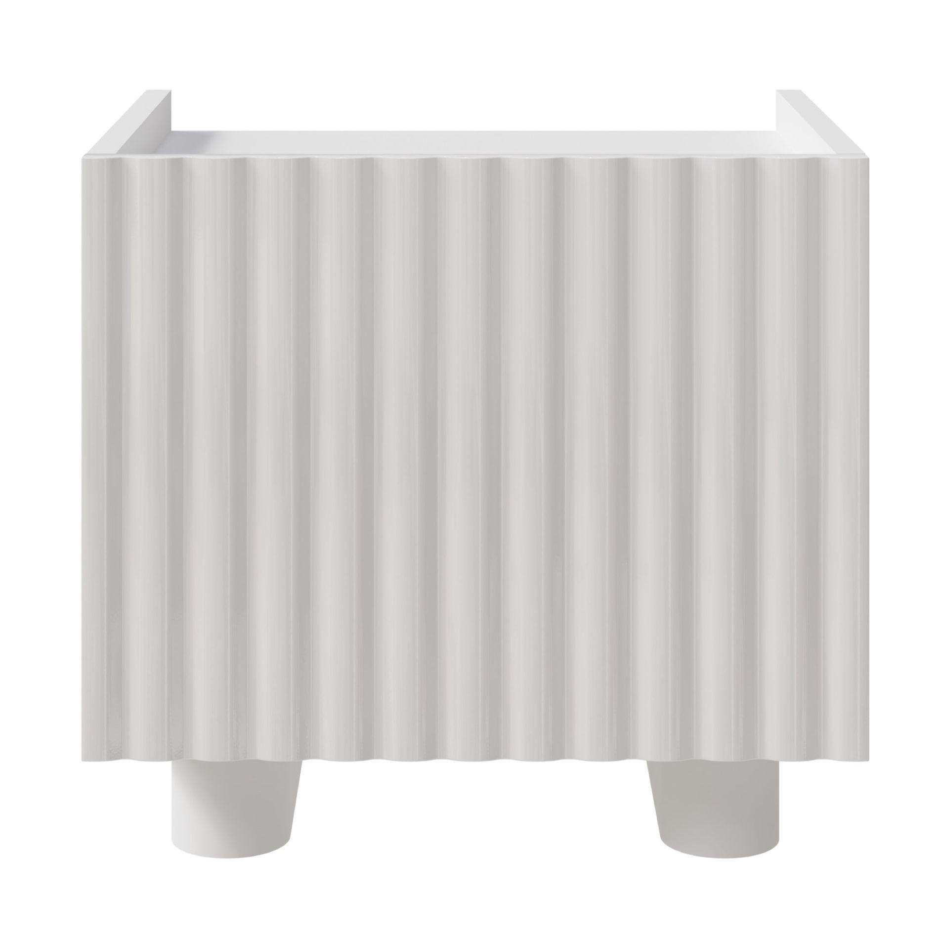 NACHTTISCH Fiorra Weiß Hochglanz, 48 cm - Weiß, Holzwerkstoff (48/49/37cm) - Selsey