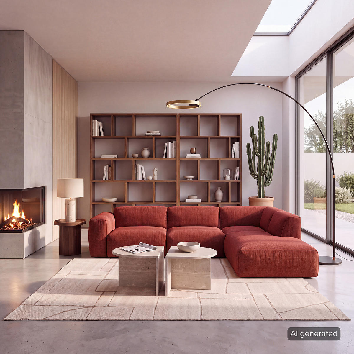 3-SITZER ECKSOFA mit Recamiere - Rot/Schwarz, Kunststoff/Textil (295/231cm) - home24
