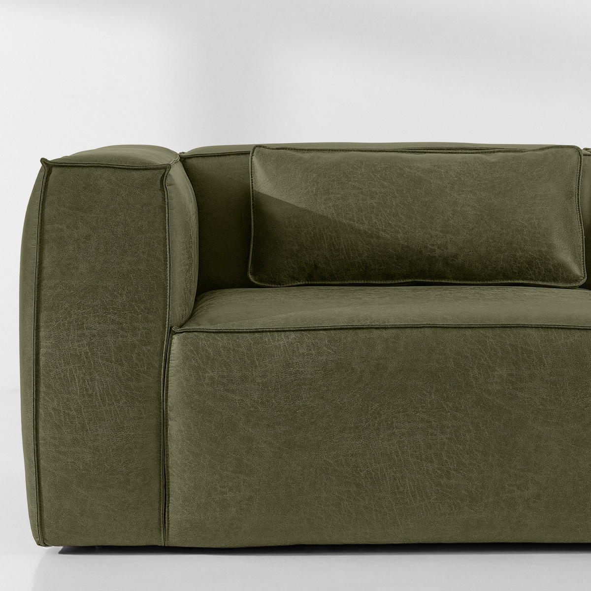 3-SITZER SOFA FEROX, Grün - Grün, Holz/Holzwerkstoff (240/73/96cm) - KONSIMO®