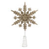 WEIHNACHTSBAUMSPITZE Glitzernde Schneeflocke 22 cm - Goldfarben, Kunststoff (23cm) - Atmosphera Createur d´interieur