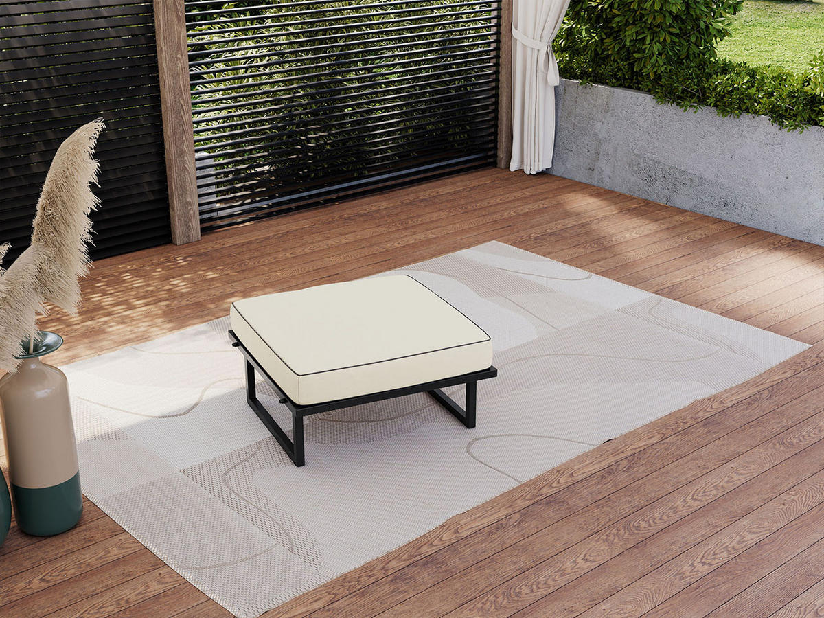 SITZHOCKER Elba - Beige - Beige, Textil (78/42/78cm) - MKS