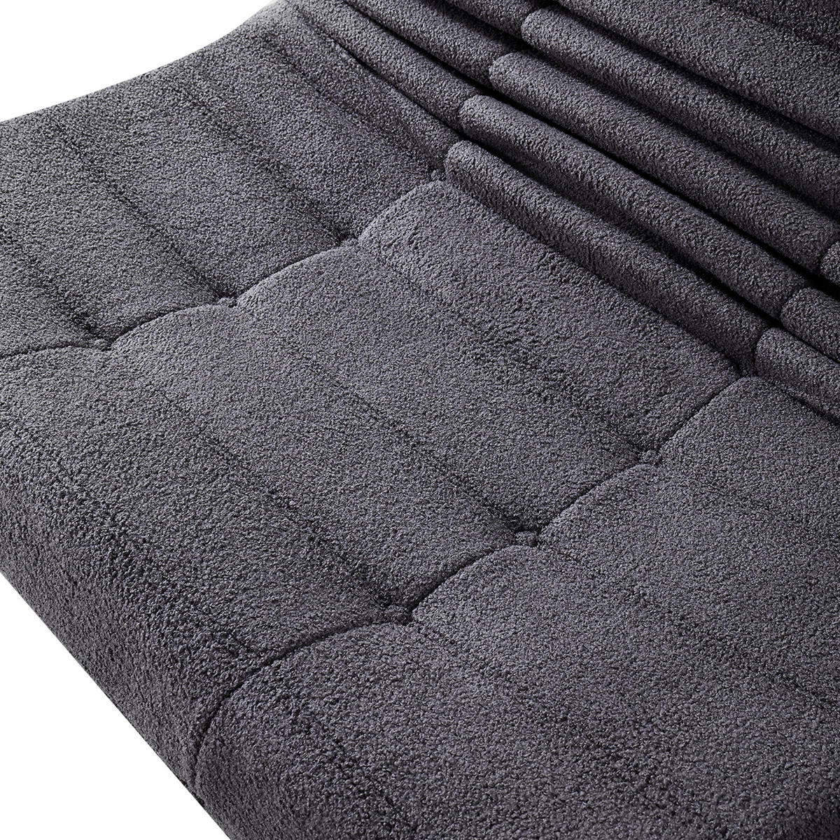 SITZSACK 2-Sitzer Stoff Grau, 149 × 114 × 82 cm, gepolstert, breite Sitzfläche - Grau, Textil (149/82/114cm) - WISHDOR