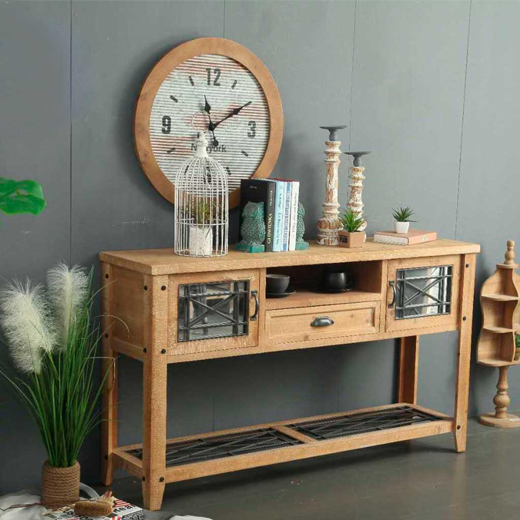 FLURTISCH aus Holz, Braun, 145x36x80 - Multicolor, Holz (36/145/80cm) - Wanderlust