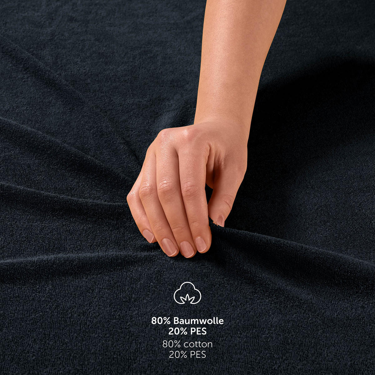 FROTÉ napínacie prestieradlo s certifikátom Oeko-TEX, 138x190x30cm, Dunkelblau - tmavomodrá, textil (138/190cm) - Blumtal