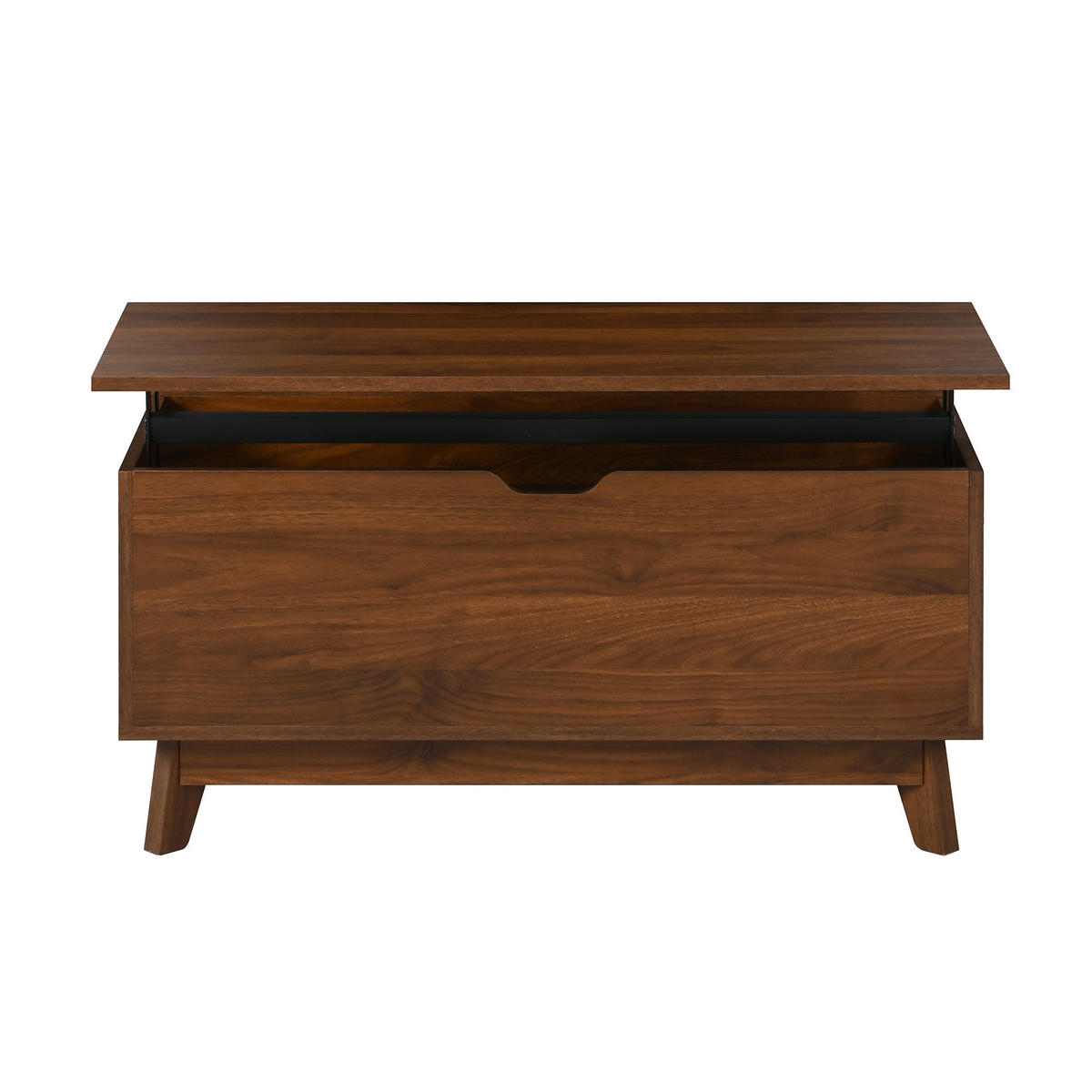COUCHTISCH in Walnuss-Optik Wohnzimmertisch mit höhenverstellbare Tischplatte, B90/T55/H57,5(cm) - Braun, Holzwerkstoff (55/90/57.5cm) - STILVORA