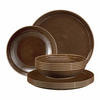 TAFELSERVICE Terra Erdbraun 12er Set - Braun, Keramik (1/1/1cm) - Seltmann Weiden