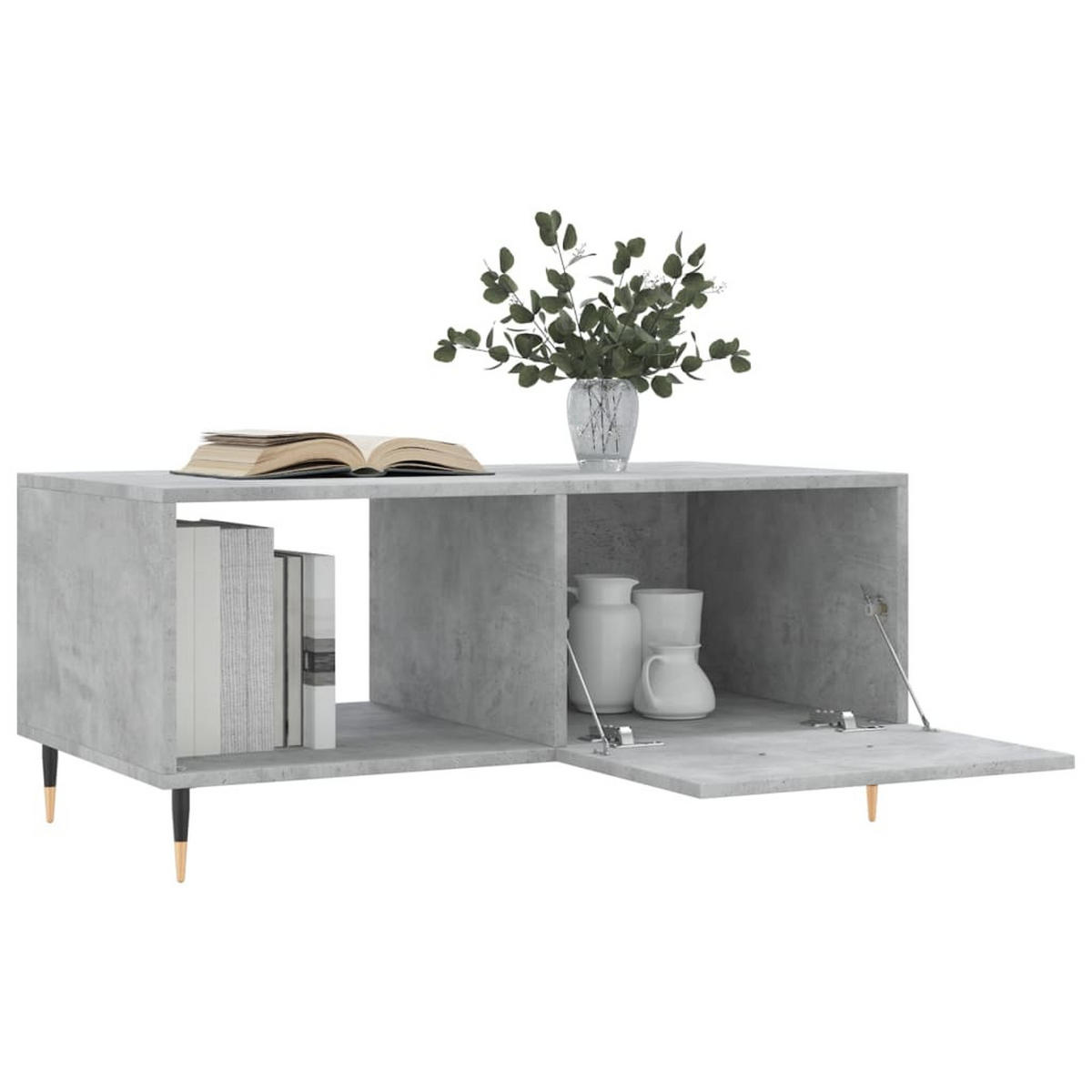 COUCHTISCH Betongrau 90x50x40 cm Holzwerkstoff - Grau, Holzwerkstoff (90/50/40cm) - furnicato