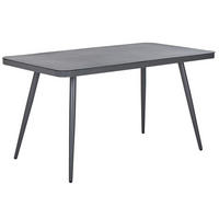 GARTENTISCH Aluminium grau 140/80 cm Lipari - Grau, Metall (140/80/75cm) - Beliani