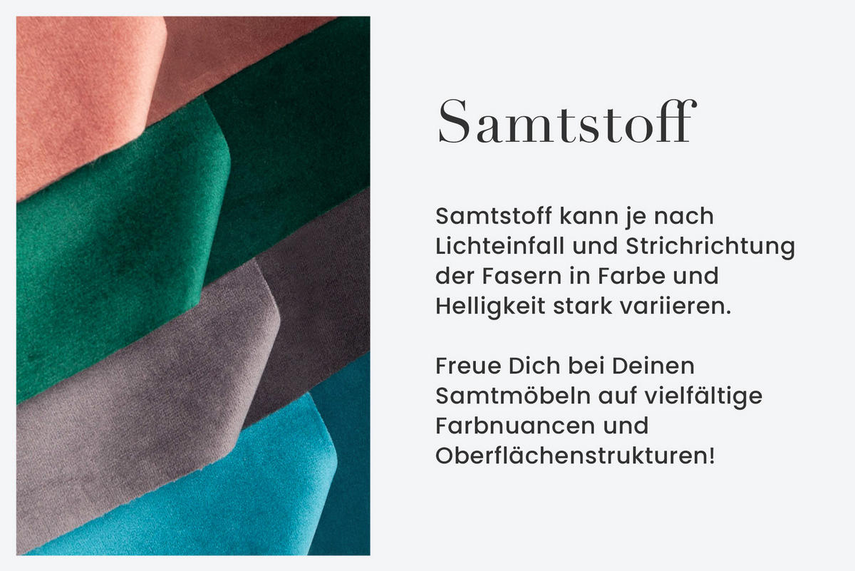SESSEL PAPILLON Samt Grau 90 cm - Silberfarben/Schwarz, Textil/Metall (76/83/80cm) - riess-ambiente