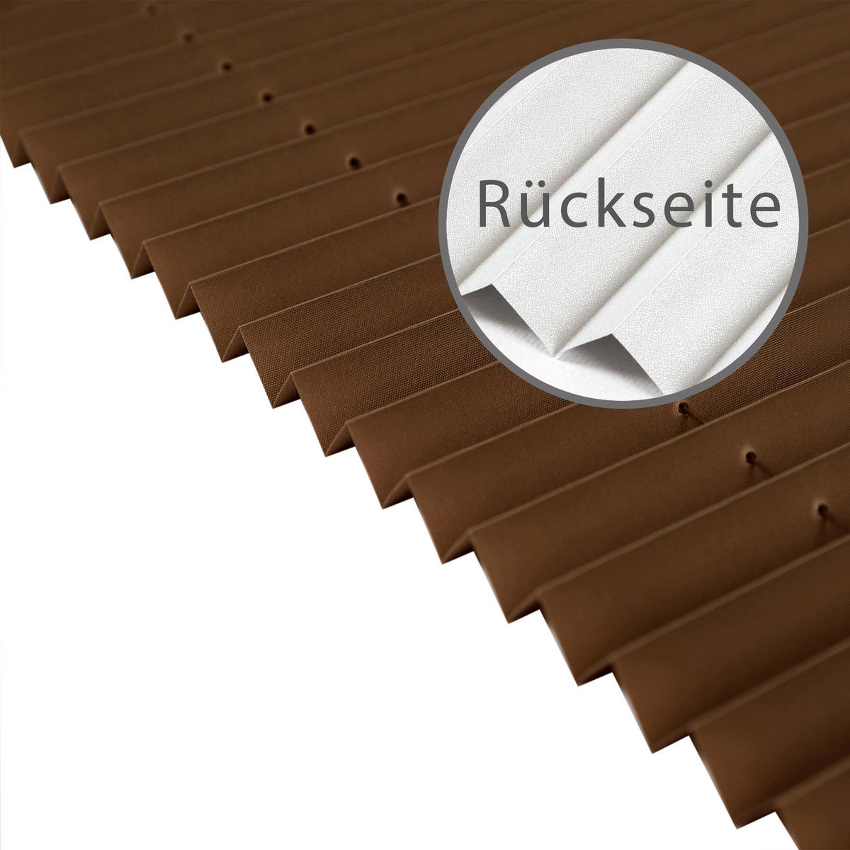 PLISSEE Thermo Basic 75 x 210cm Klemmfix ohne Bohren - Hellbraun, Textil (75/210/210cm) - Deco-Raum
