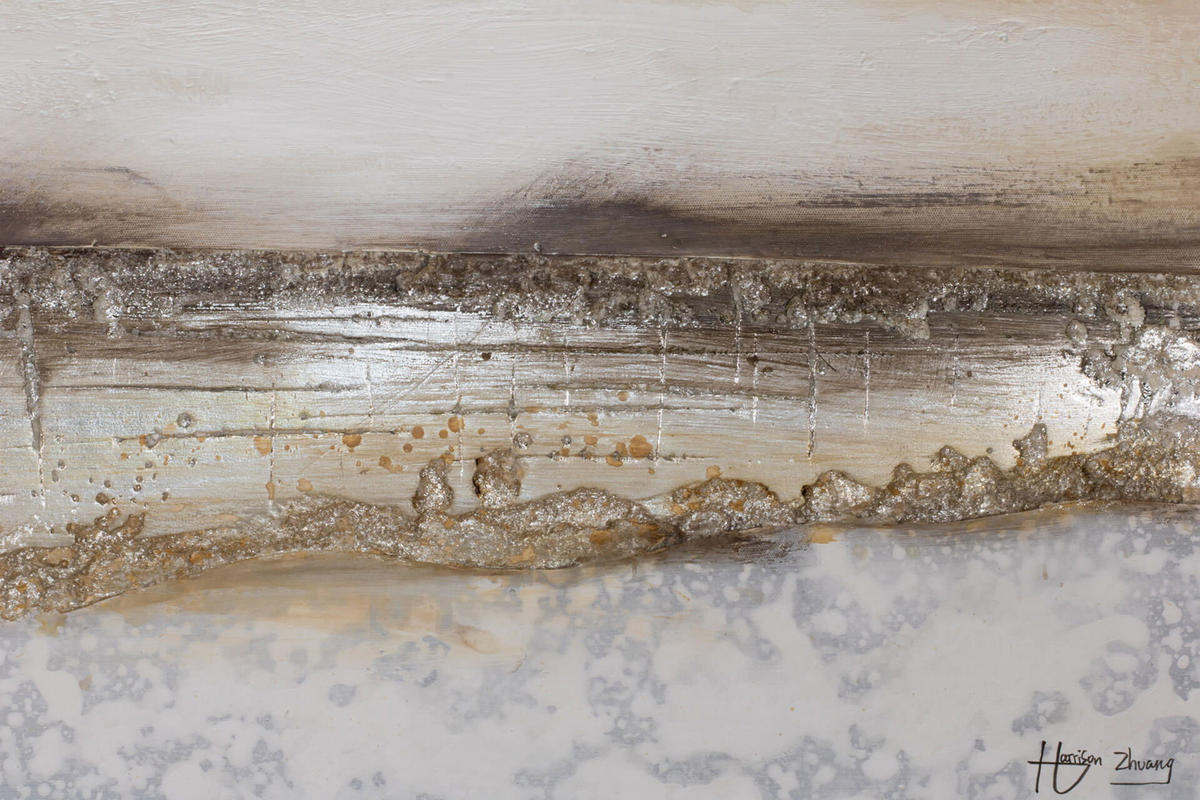 ÖLGEMÄLDE 80/80 cm - Beige, Holz/Textil (1.46/80cm) - KUNSTLOFT