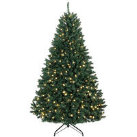 KÜNSTLICHER Weihnachtsbaum, 180 cm Christbaum mit 1494 Spitzen, 550 LED-Leuchte - Grün, Kunststoff (180cm) - HOMCOM