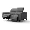 RELAXSOFA FIERO 2-Sitzer mit 2 Relaxfunktionen, grau - Schwarz/Grau, Holzwerkstoff/Textil (170/82/103cm) - Courtois Laville
