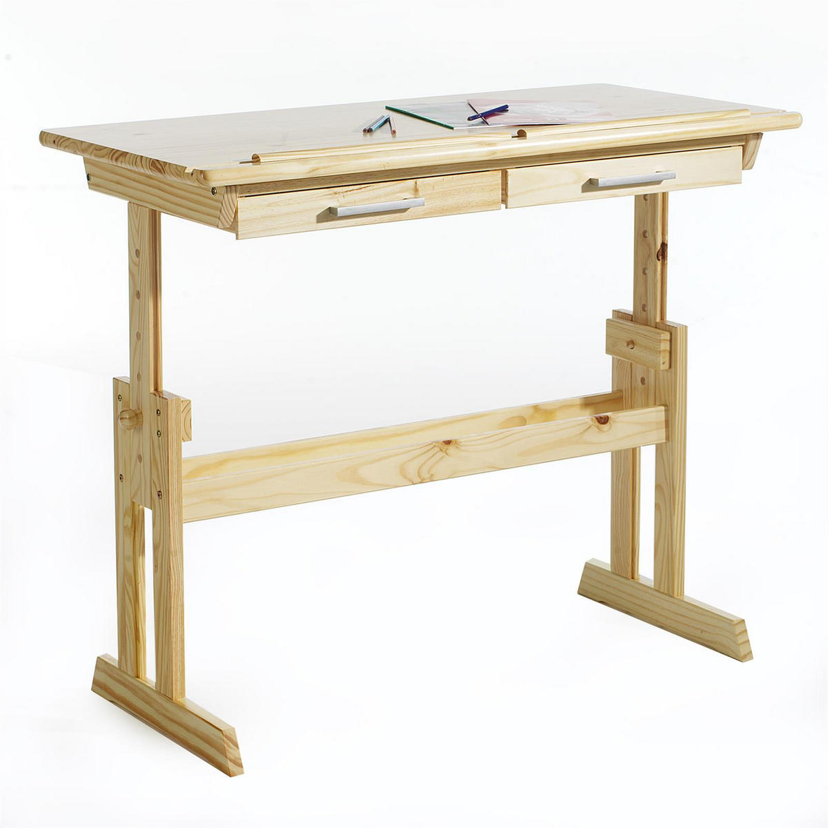 KINDERSCHREIBTISCH OLIVIA - Naturfarben, Holz (109/130/55cm) - IDIMEX
