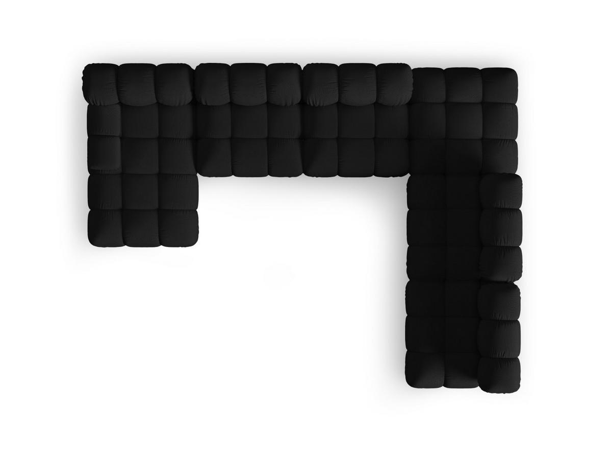 PANORAMASOFA modular rechts Bellis aus 3D-Stoff schwarz 7 Sitzplätze - Schwarz, Textil (282/70/376cm) - Micadoni
