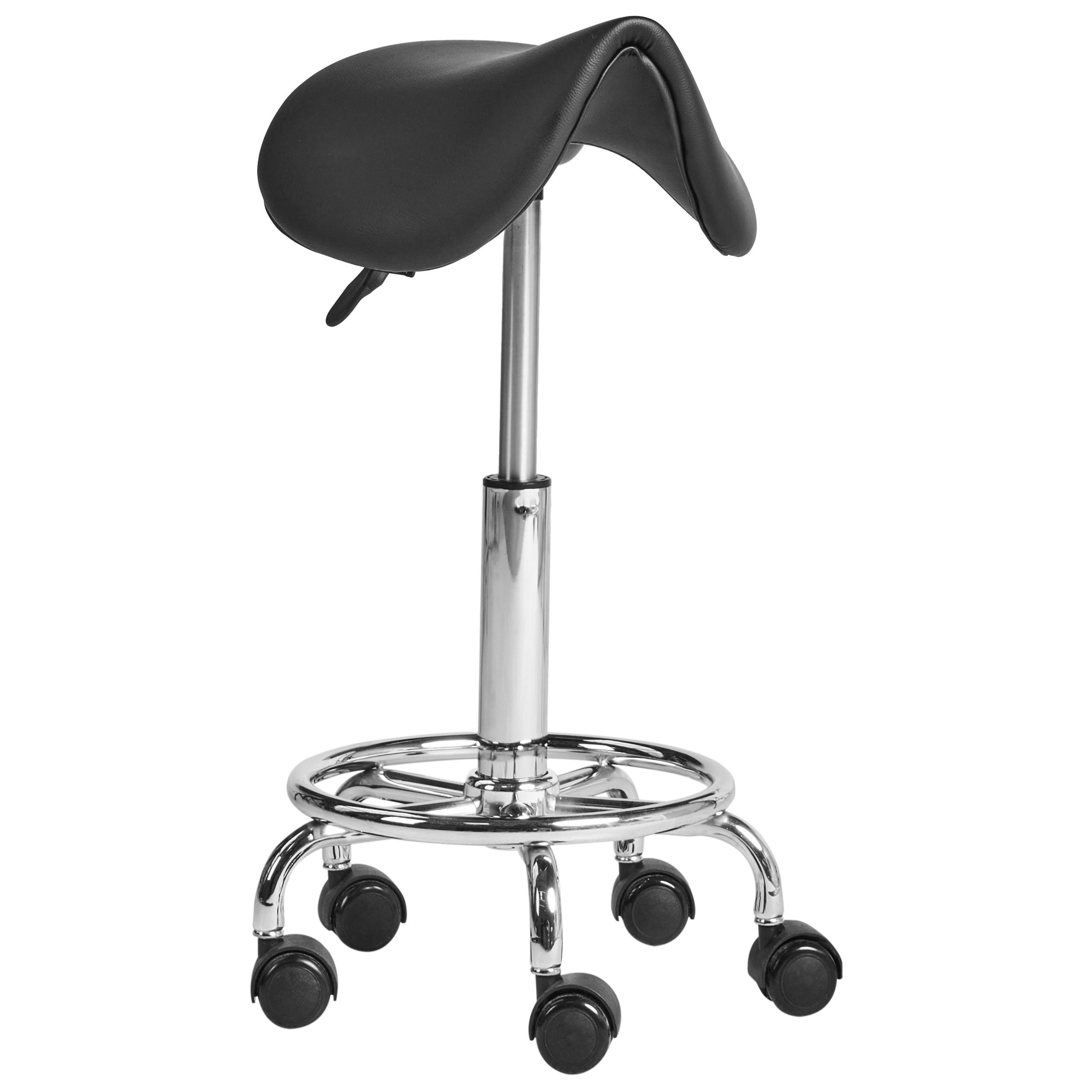 DREHHOCKER Kunstleder Schwarz Dumont - Schwarz, Kunststoff (38/53/38cm) - Beliani