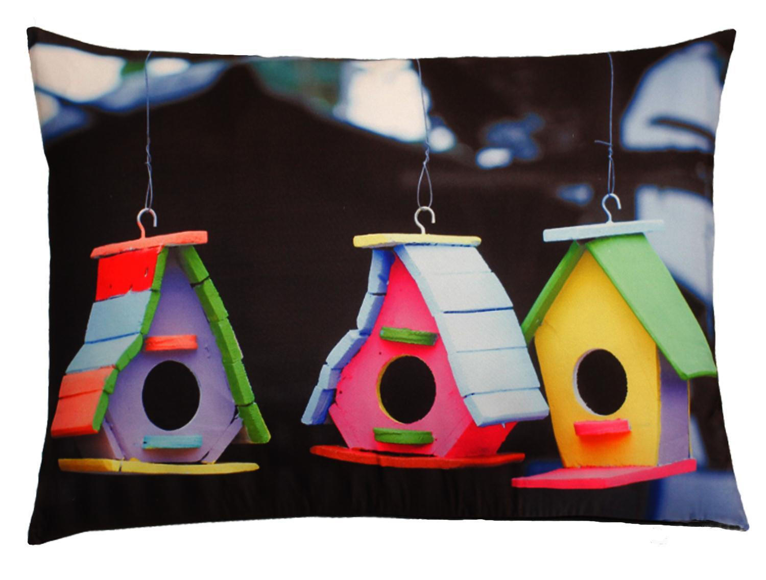 KISSENBEZUG Fotodruck 40x60 cm Vogelhaus - Multicolor, Textil (40/60cm) - TiborTex