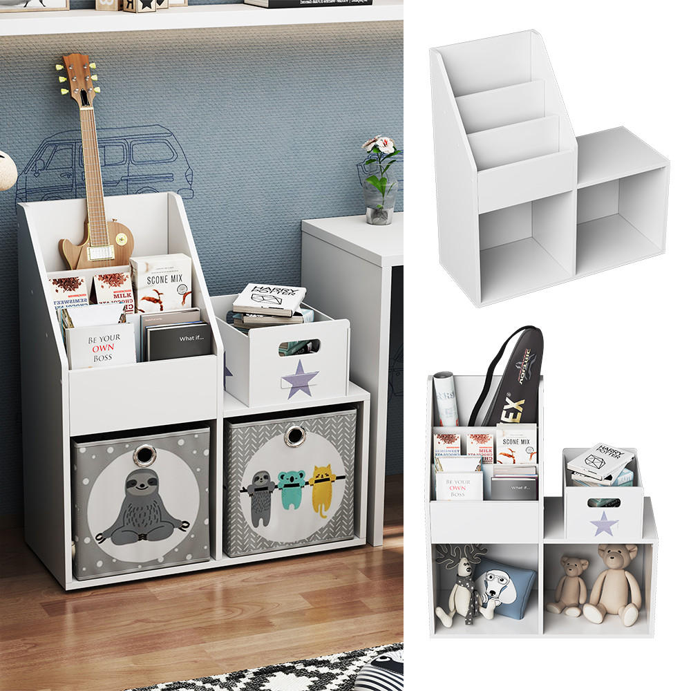 KINDERREGAL Conny Weiß 72 x 79 cm mit kleinen Ablagen - Weiß, Holzwerkstoff (72/79/30.5cm) - Vicco
