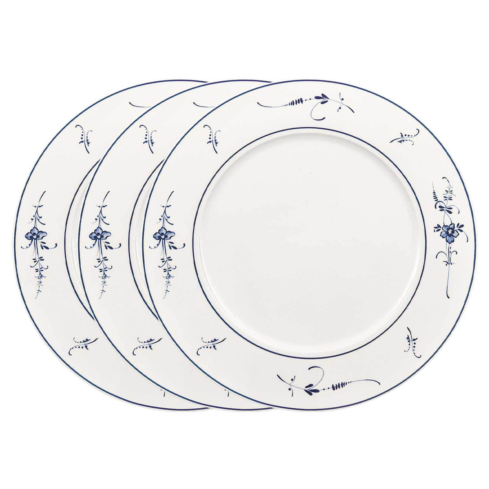 PLATZTELLER Vieux Luxembourg weiß-blau ø 30,5 cm 3er Set - Blau/Weiß, Keramik (30.5cm) - Villeroy & Boch