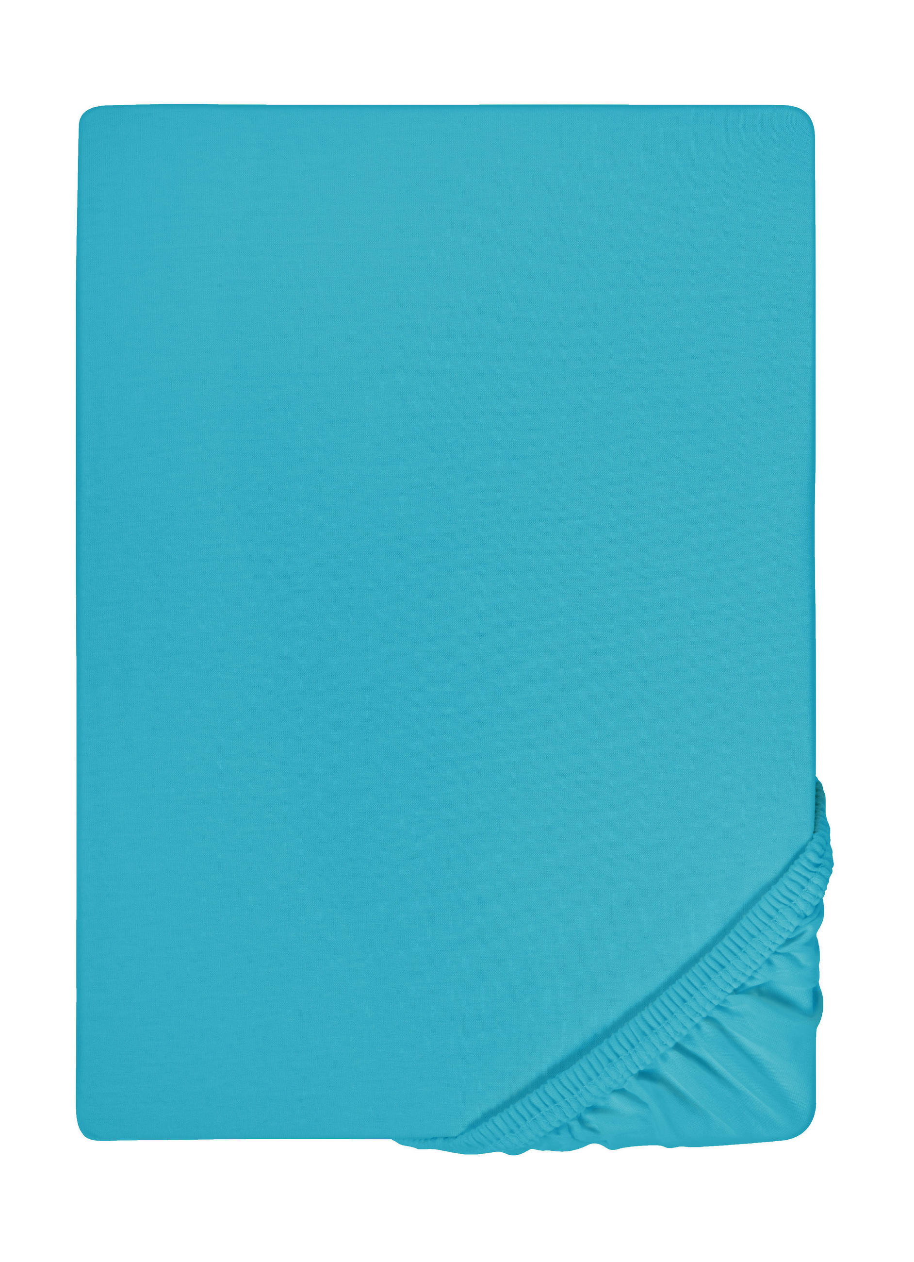 biberna Spannbetttuch Türkis 200x200 cm