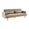 SCHLAFSOFA Klappsofa 3-Sitzer - Stoff - Beige - ESME - Beige, Textil (216/85/89cm) - Vente-Unique