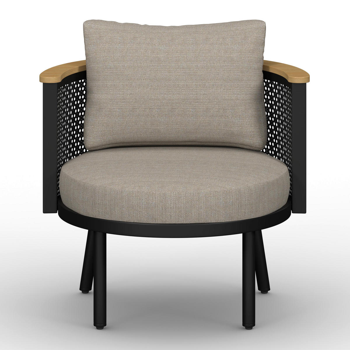 DINING-LOUNGESET Lissa Beige Outdoorstoff/Metall/Polywood - Beige, Metall - Bessagi Garden