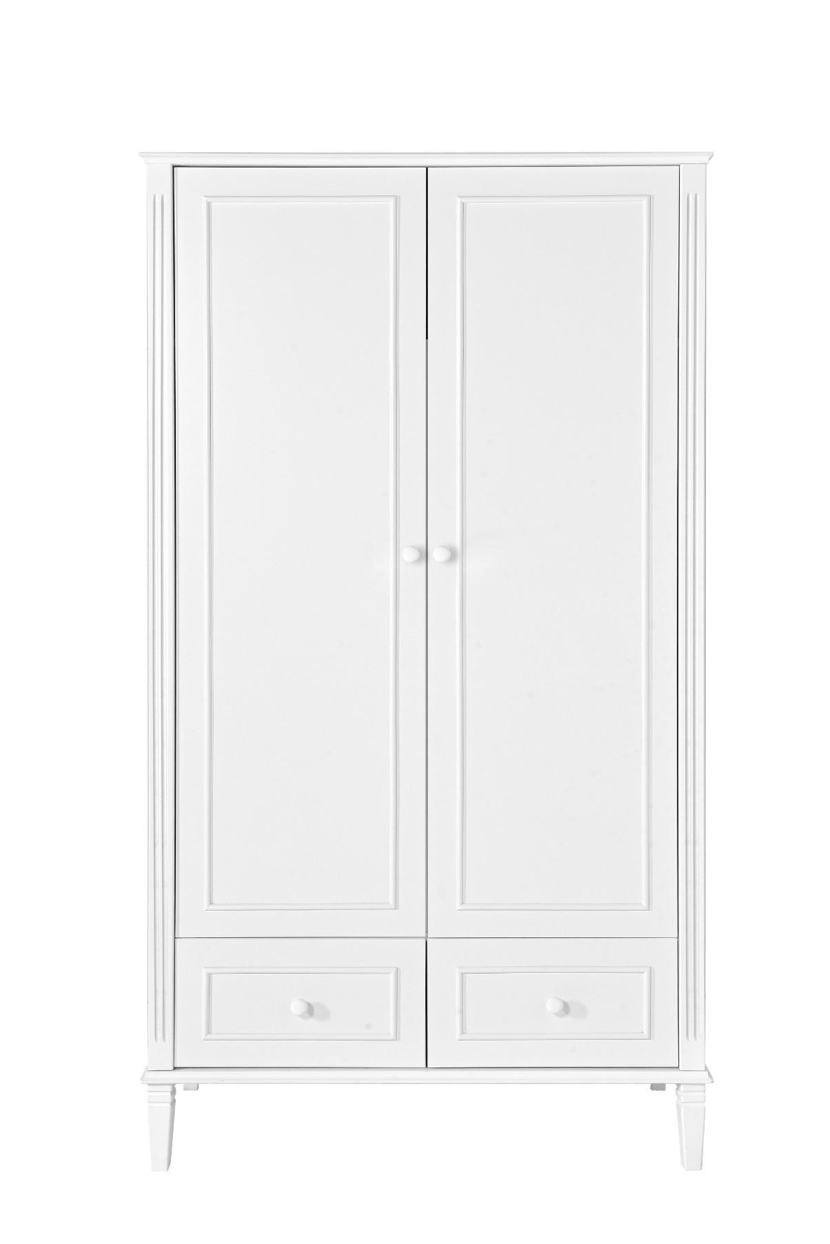 KINDERKLEIDERSCHRANK Bianka, 2-türig – ideal für das Kinderzimmer - Weiß, Holzwerkstoff (100/182.8/53cm) - RAUMHIRSCH FURNITURE