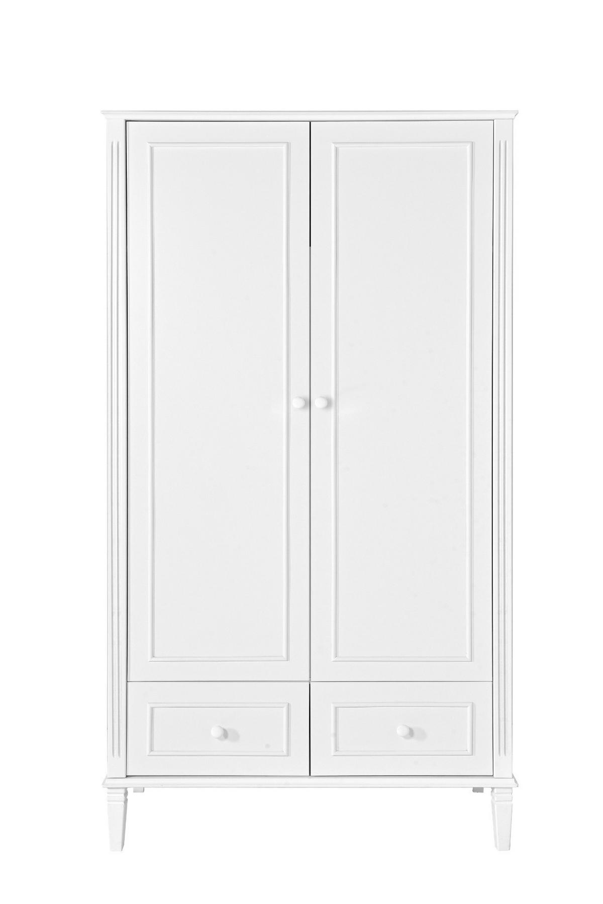 KINDERKLEIDERSCHRANK Bianka, 2-türig – ideal für das Kinderzimmer - Weiß, Holzwerkstoff (100/182.8/53cm) - RAUMHIRSCH FURNITURE