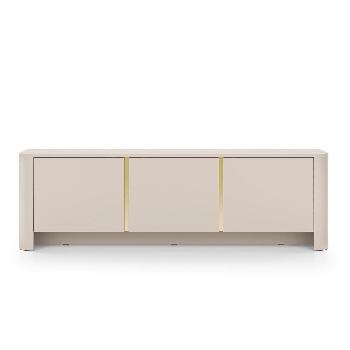 LOWBOARD TV AMOS RTV1-3D Abgerundeter Korpus, Kaschmir - Kaschmir, Holzwerkstoff/Kunststoff (168/52/39cm) - Komodee