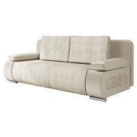 SCHLAFSOFA Emma Cord - Beige, Holz/Kunststoff (200/77/92cm) - MIRJAN24