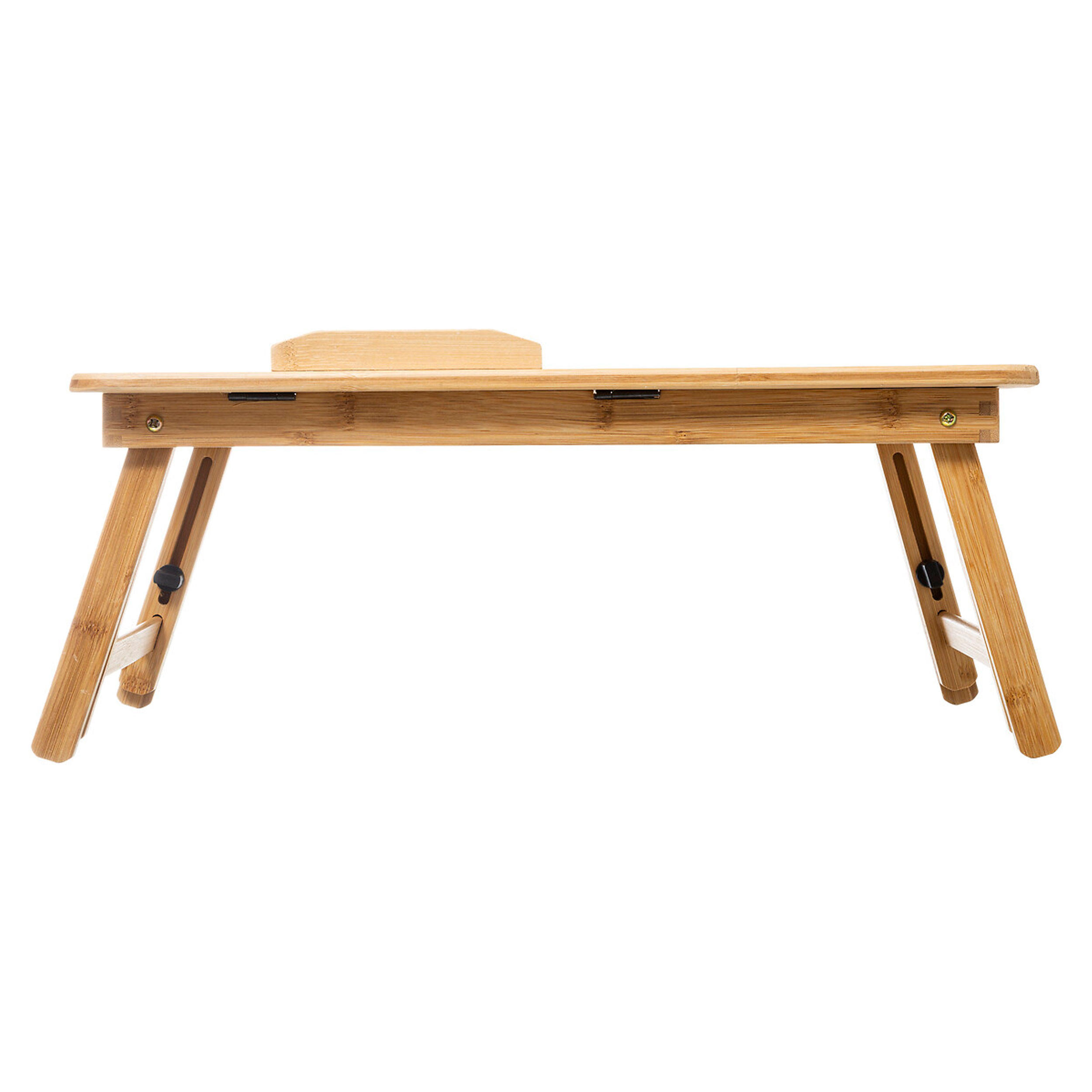 SERVIERTABLETT mit ausklappbaren Beinen, Bambus, 54 x 34 cm - Beige, Holz (5.5/35/55cm) - 5five Simply Smart