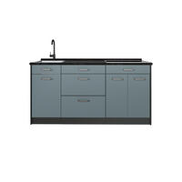 KUHINJSKI BLOK R-Line, Plavo-Siva /Antracit, 160 cm antraciet werkblad - plavo-siva/antracit, drvni materijal (160/81.6/60cm) - Vicco