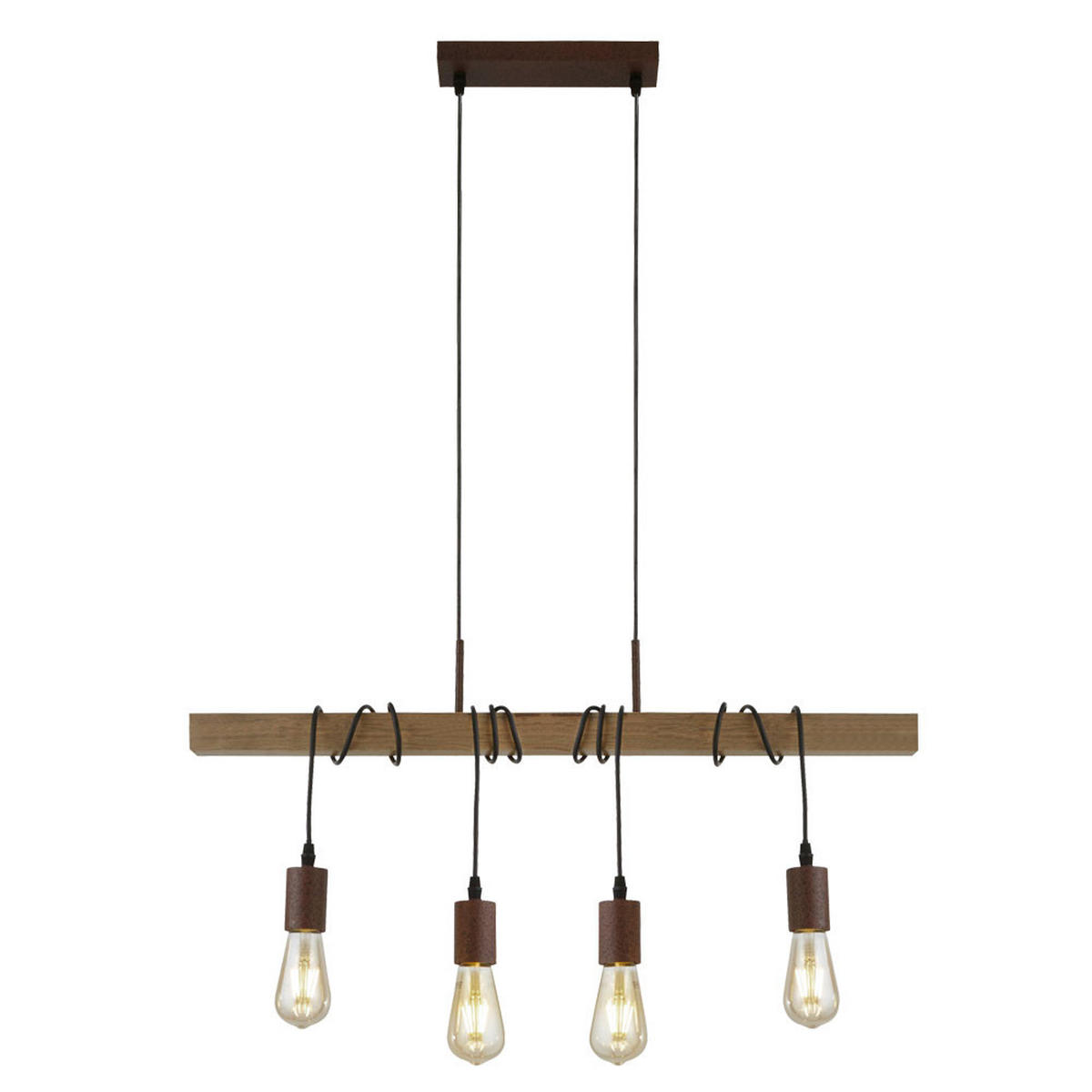 HÄNGELEUCHTE Balken Braun Natur - Braun, Holz (70/6/150cm)