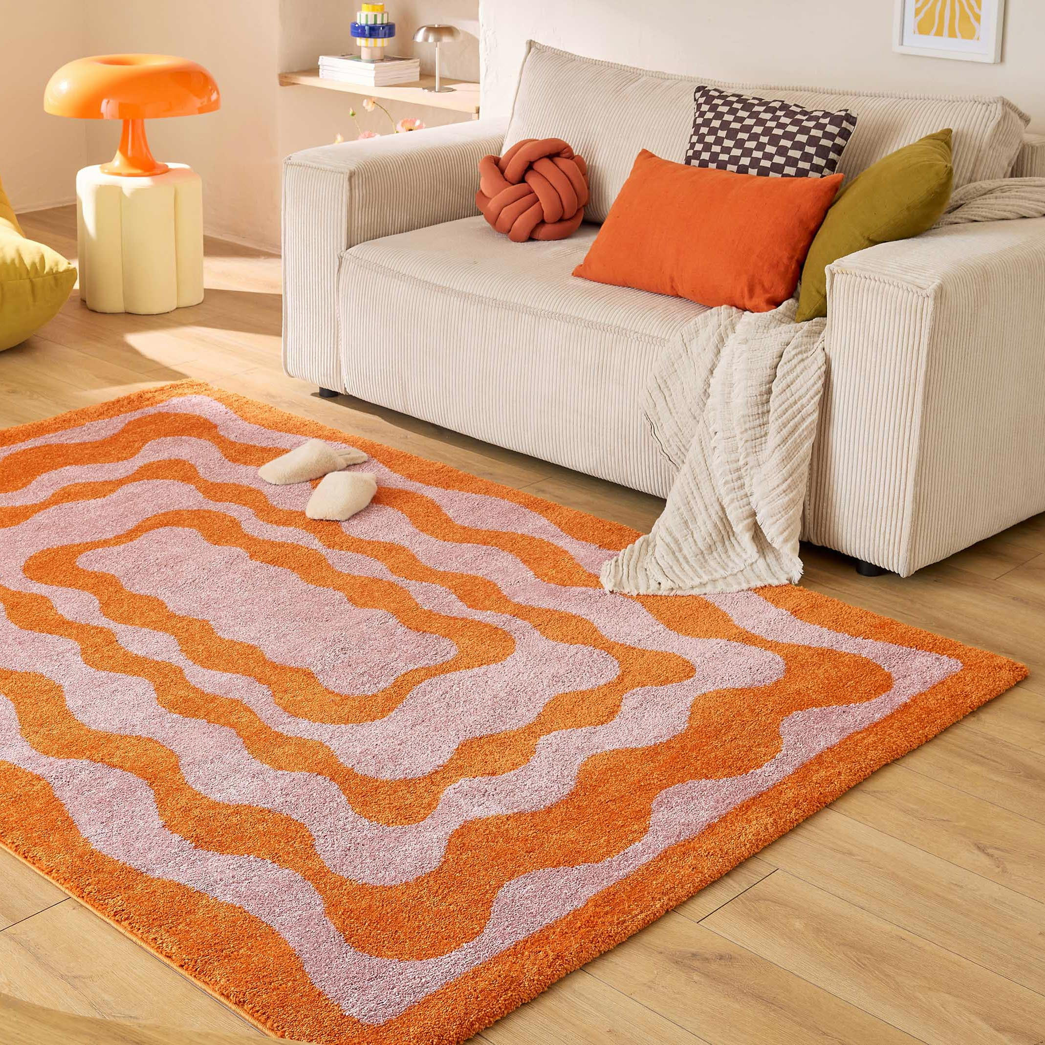 TEPPICH vintage orange Groovy 80x140 cm - Orange, Textil (80/140cm) - Nazar Rugs