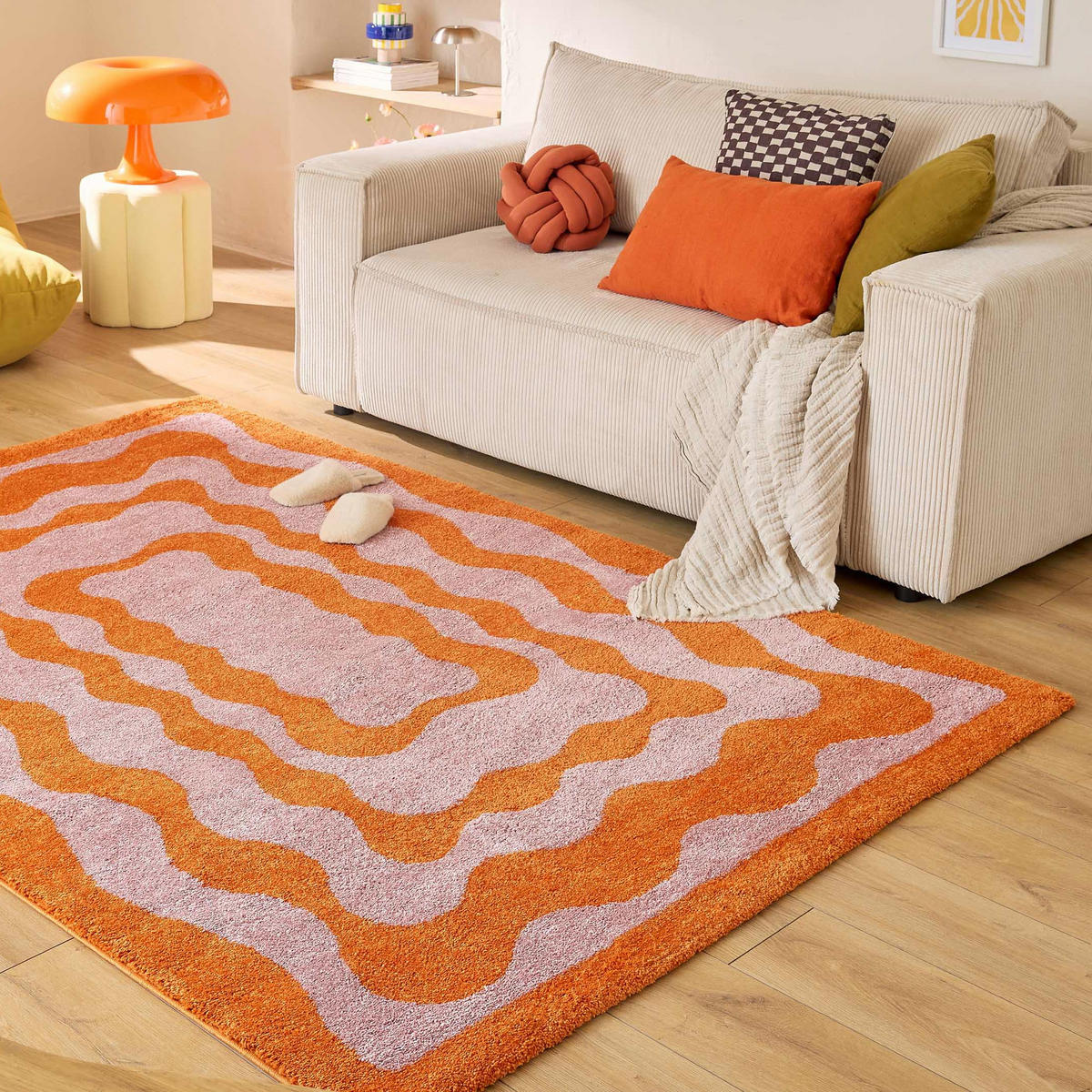 TEPPICH vintage orange Groovy 160x230 cm - Orange, Textil (160/230cm) - Nazar Rugs