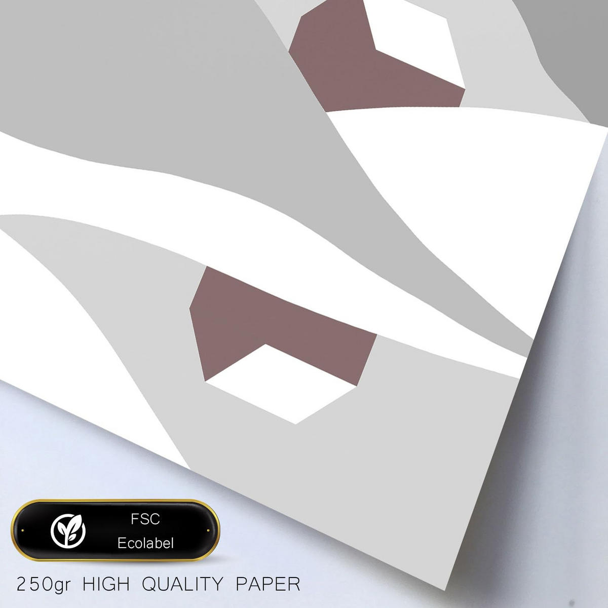 POSTER Set Mit 6 Naturtöne Landschaft Größe A3 & A4 Weißer Rahmen - Weiß, Papier (29.7/1cm) - Nacnic