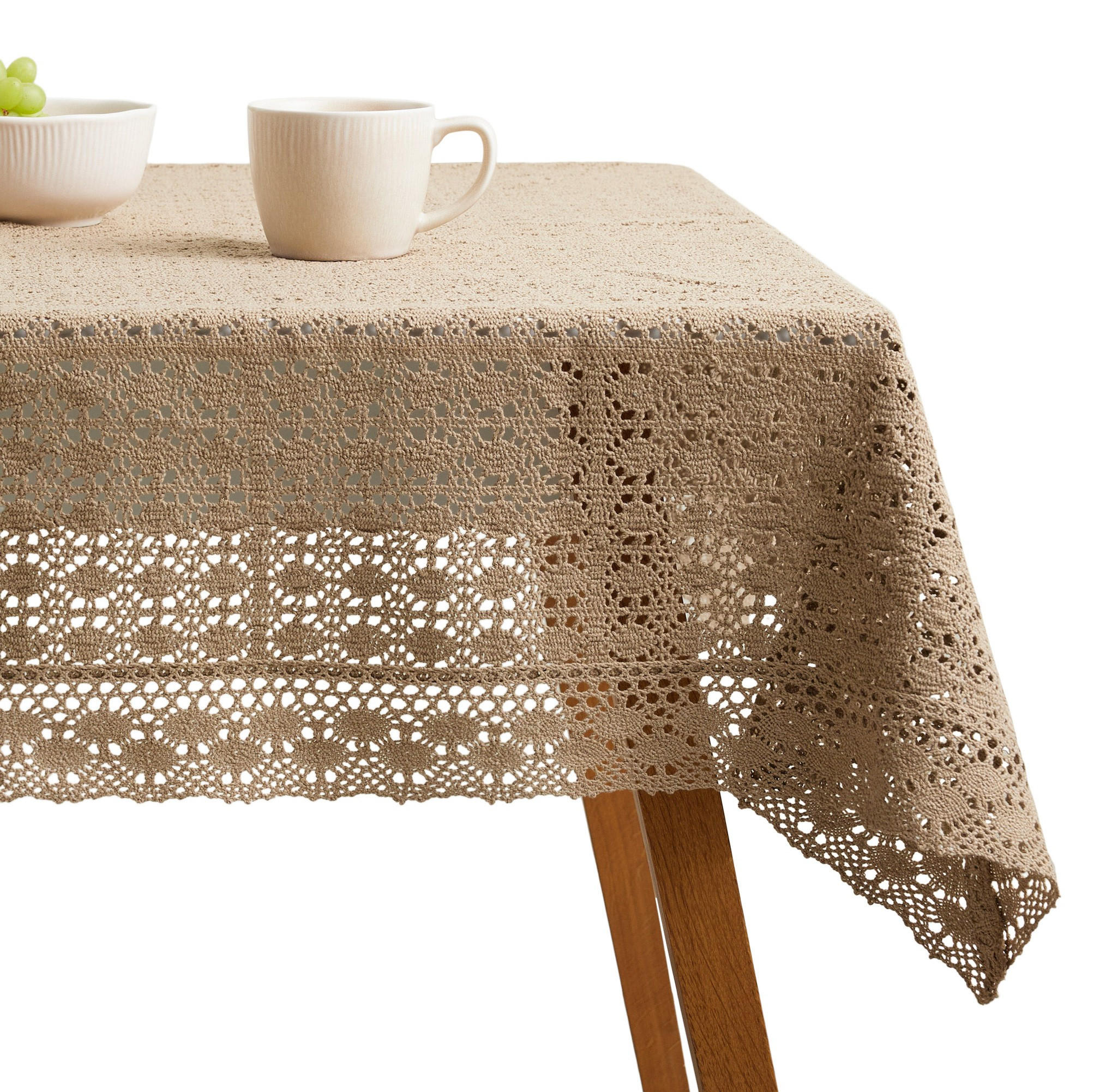 TISCHDECKE Folkelips - Braun, Textil (180/130/1cm) - home&you